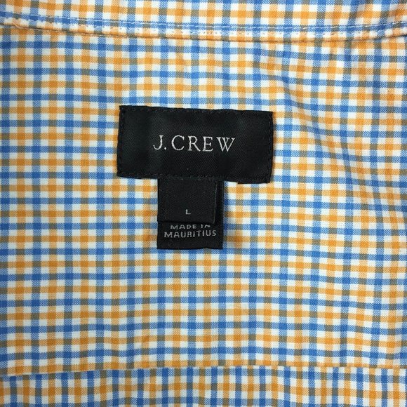 J. Crew 100% Cotton Check Button Down sz L - Picture 6 of 6